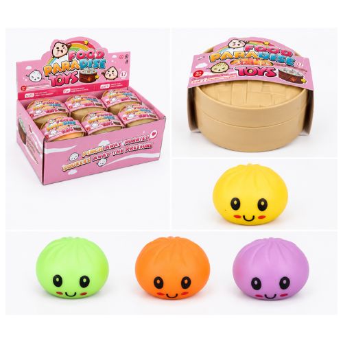 SQUISHY Ravioli (Dumpling) 8,5cm TPR+PVA in display da 12pz 4ass…x12…x72